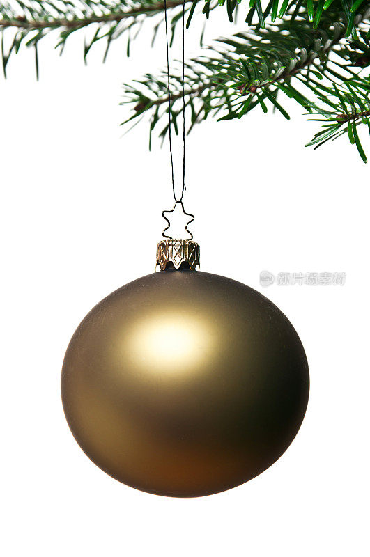单金色圣诞装饰树上kristbaumkuel golddig